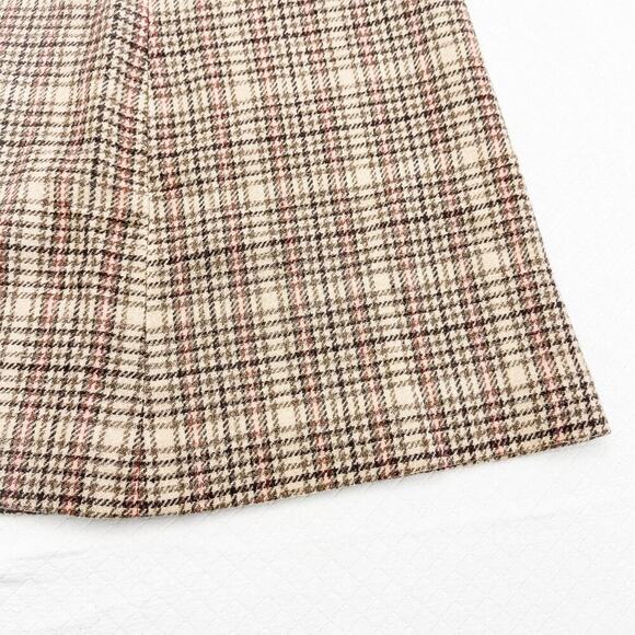 Pendleton Plaid Virgin Wool A Line Classic Skirt Brown Size 12 - Picture 3 of 6